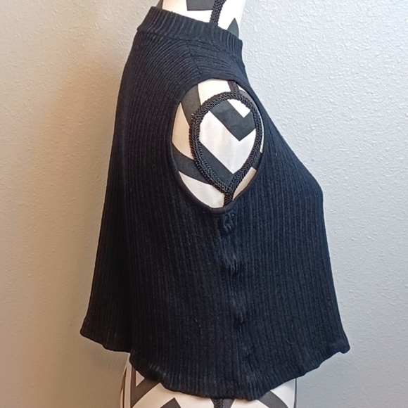 St. John Wool Blend Sleeveless Mockneck Old Money Ribbed Knit Sweater Top - Picture 5 of 13